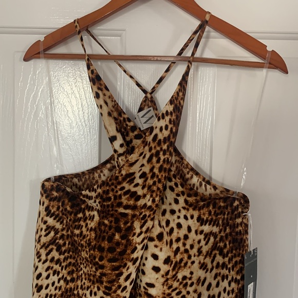 Worthington Cheetah Leopard Cross Front Tank NWT! - Picture 2 of 10